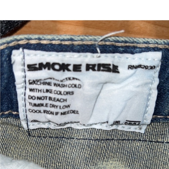 NWT Smoke Rise DNM Co. Slim Fit Ripped Jeans 32x32  Color is Cardiff Blue - Picture 14 of 14